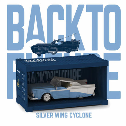 happy build powerblock pb8803 sliver wing  cyclone model car building blocks toy car in container