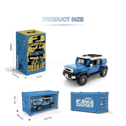 product size of happy build powerblock pb8806 toyota fj40 building blocks model toy off road car