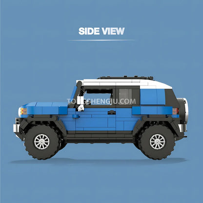 side view of happy build powerblock pb8806 toyota fj40 building blocks model toy off road car