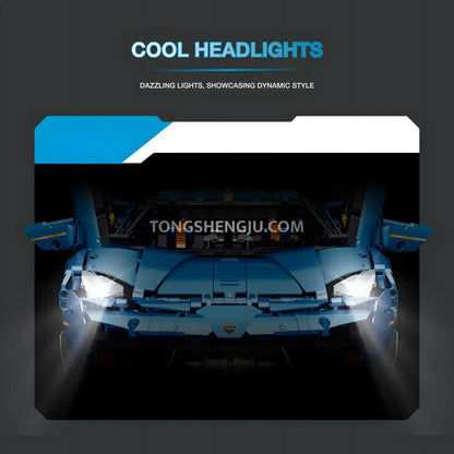 zape 10530 lamborghini svj technic car building blocks set model car cool headlights