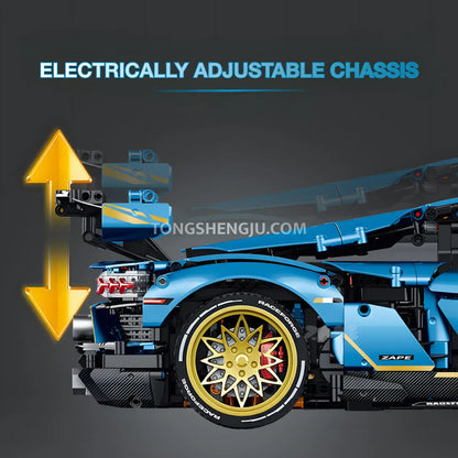 zape 10530 lamborghini svj technic car building blocks set model car electrically adjustable chassis