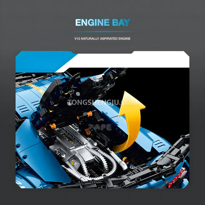 zape 10530 lamborghini svj technic car building blocks set model car engine bay