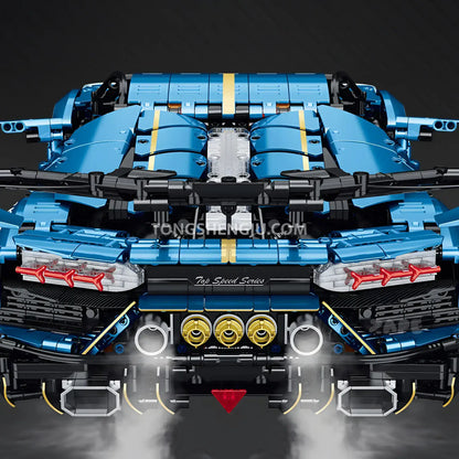 rear view of zape 10530 lamborghini svj technic car building blocks set model car