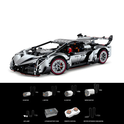 dynamic version of zape 10532 lamborghini veneno sports car building blocks set model car