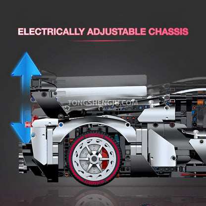 zape 10532 lamborghini veneno sports car building blocks set model car electrically adjustable chassis