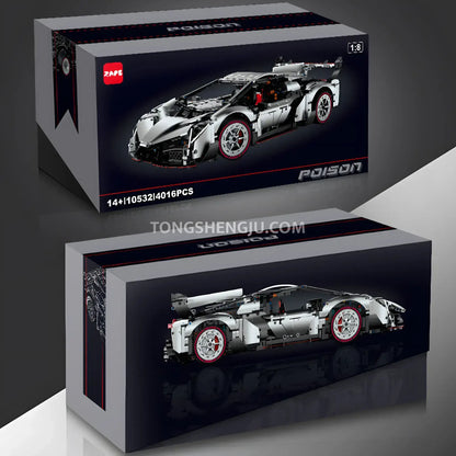 zape 10532 lamborghini veneno sports car building blocks set model car exquisite gift box packaging