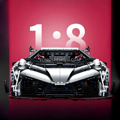 front view of zape 10532 lamborghini veneno sports car building blocks set model car