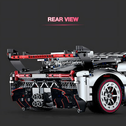 rear view of zape 10532 lamborghini veneno sports car building blocks set model car