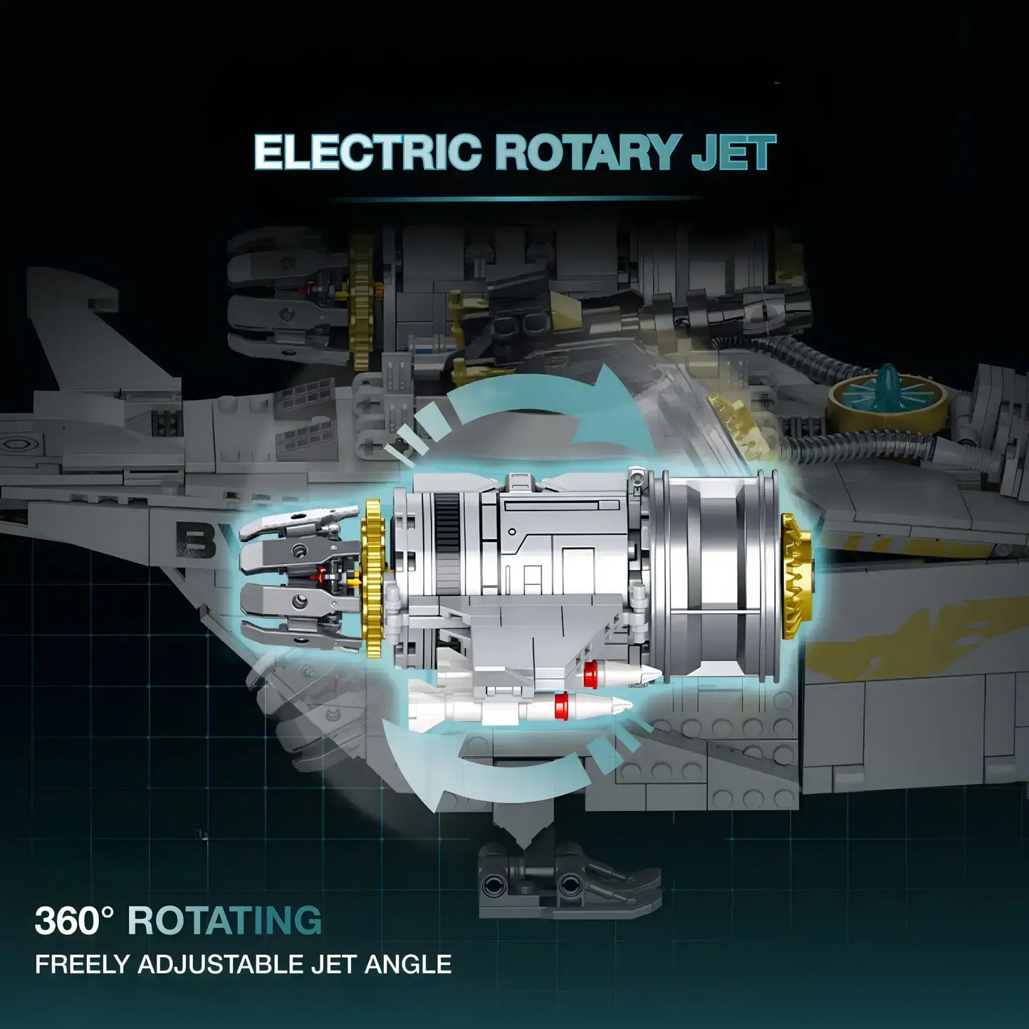 zape 98000 blade voyager model star wars building blocks toy electric rotary jet