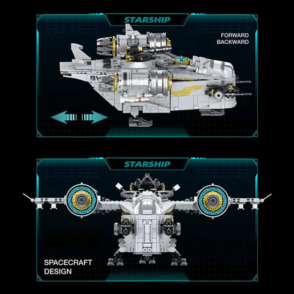 zape 98000 blade voyager star wars building blocks set forward and backward spacecraft design