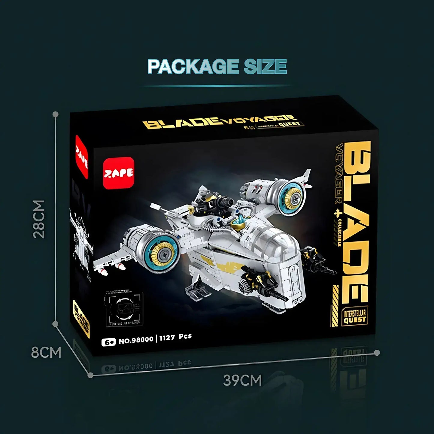 package size of zape 98000 blade voyager model star wars building blocks toy 