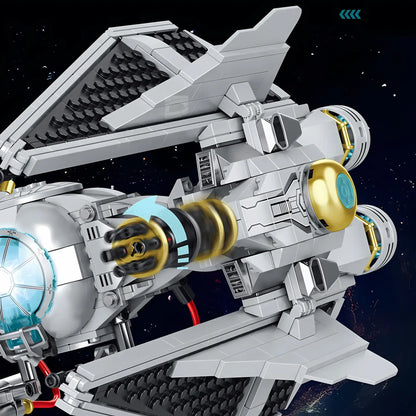 zape 98001 stellar interceptor star wars building blocks set electric rotation system