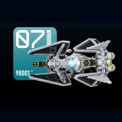 zape 98001 stellar interceptor star wars building blocks set led lights strips