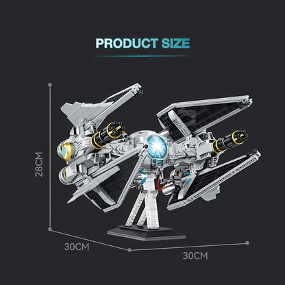 product size of zape 98001 stellar interceptor star wars building blocks set