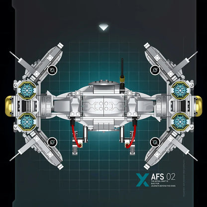 zape 98001 stellar interceptor star wars building blocks set rear simulate spaceship propulsion