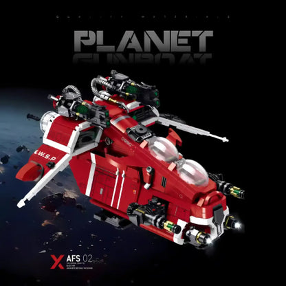 side view of zape 98002 planet gunboat star wars building blocks set