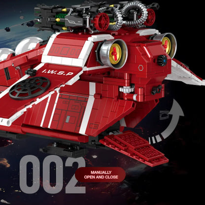 zape 98002 planet gunboat star wars building blocks set the rear hatch can be opened