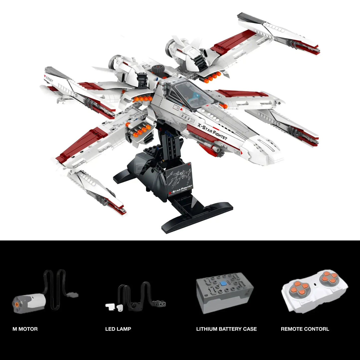 dynamic version of zape 98003 x-star fighter model star wars building blocks toy 