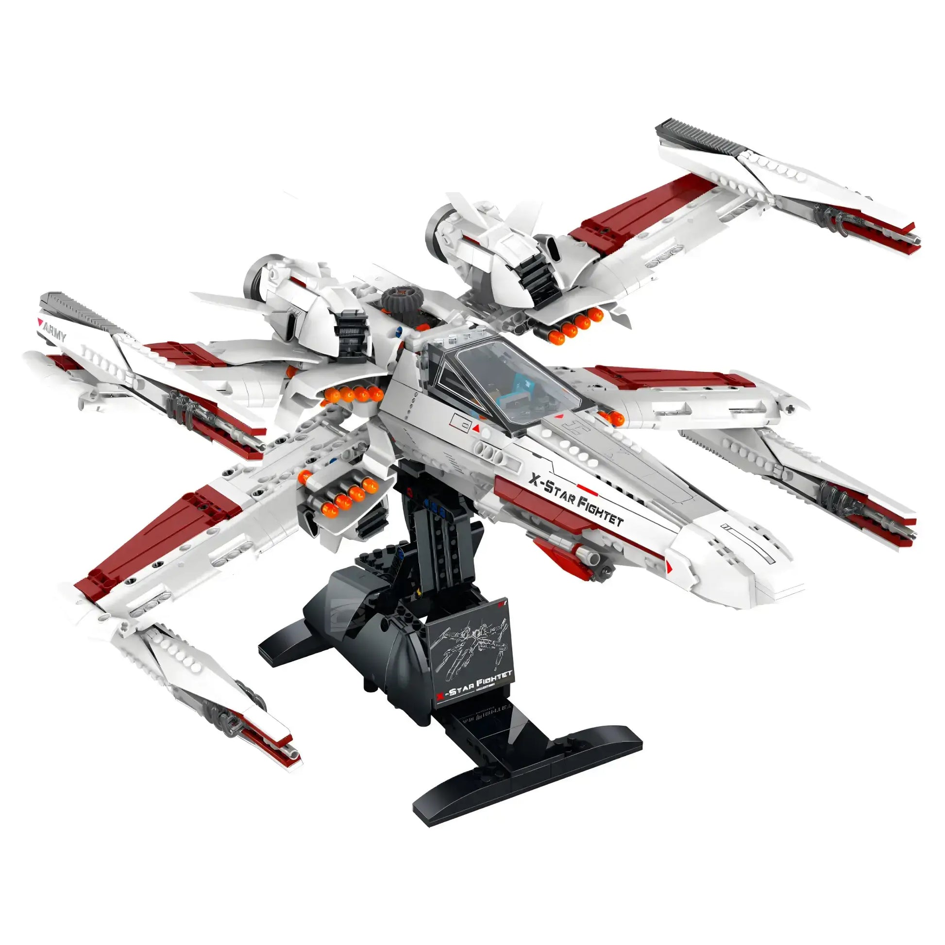 static version of zape 98003 x-star fighter model star wars building blocks toy 